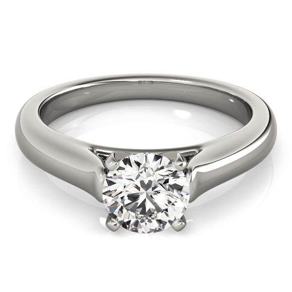 0.2 Ct Natural Round Cut Daisha  Solitaire Diamond Rings in Silver 925